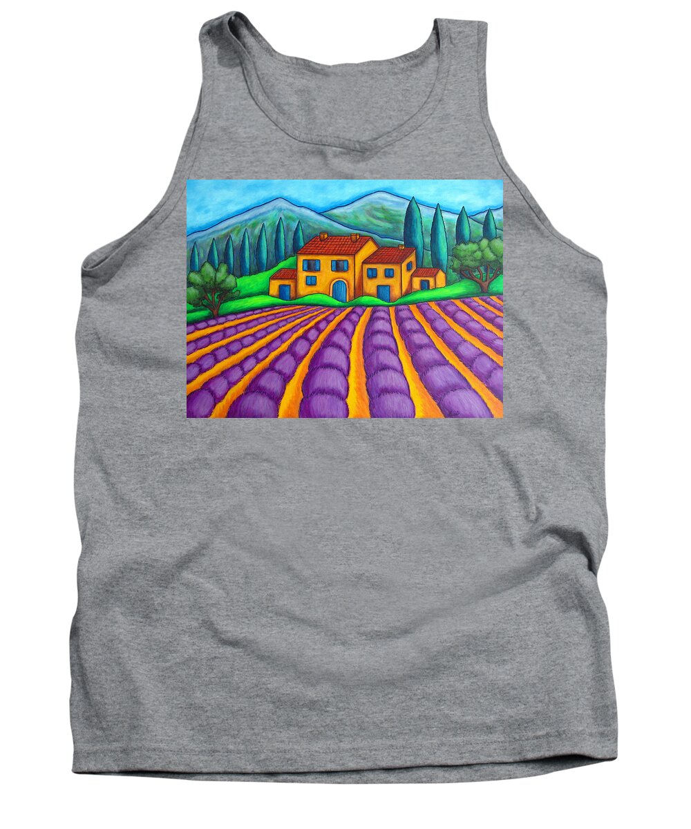 Provence Tank Top featuring the painting Les Couleurs de Provence by Lisa Lorenz