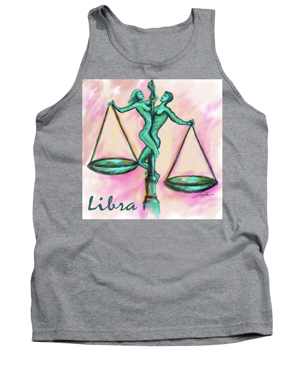 Libra Tank Top featuring the painting Libra by Tony Franza