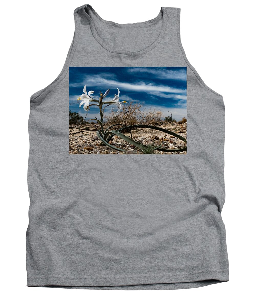 Desert Flower Tank Top featuring the photograph Life Amoung The Weeds by Jeremy McKay