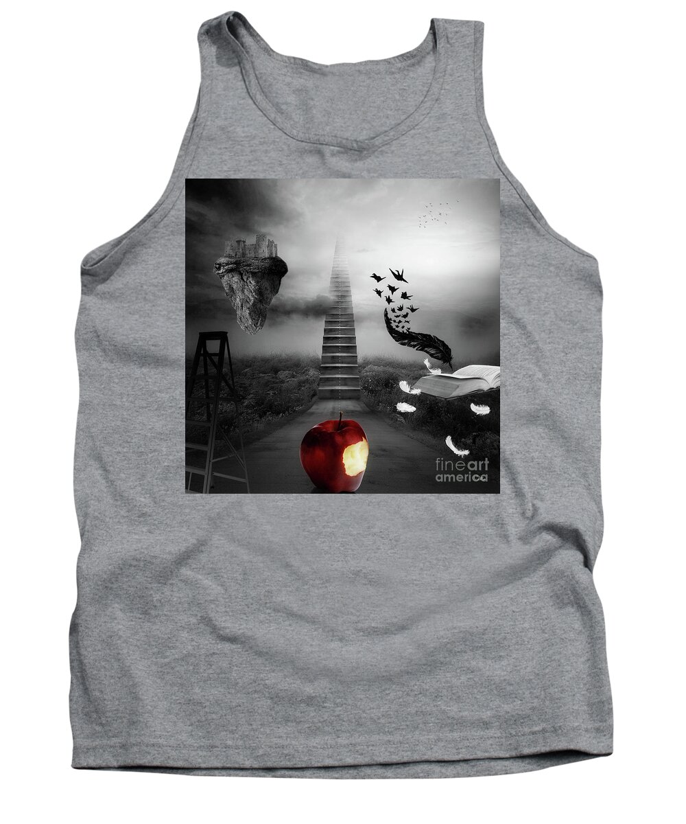 Road Tank Top featuring the digital art Life is a Stage by Mo T