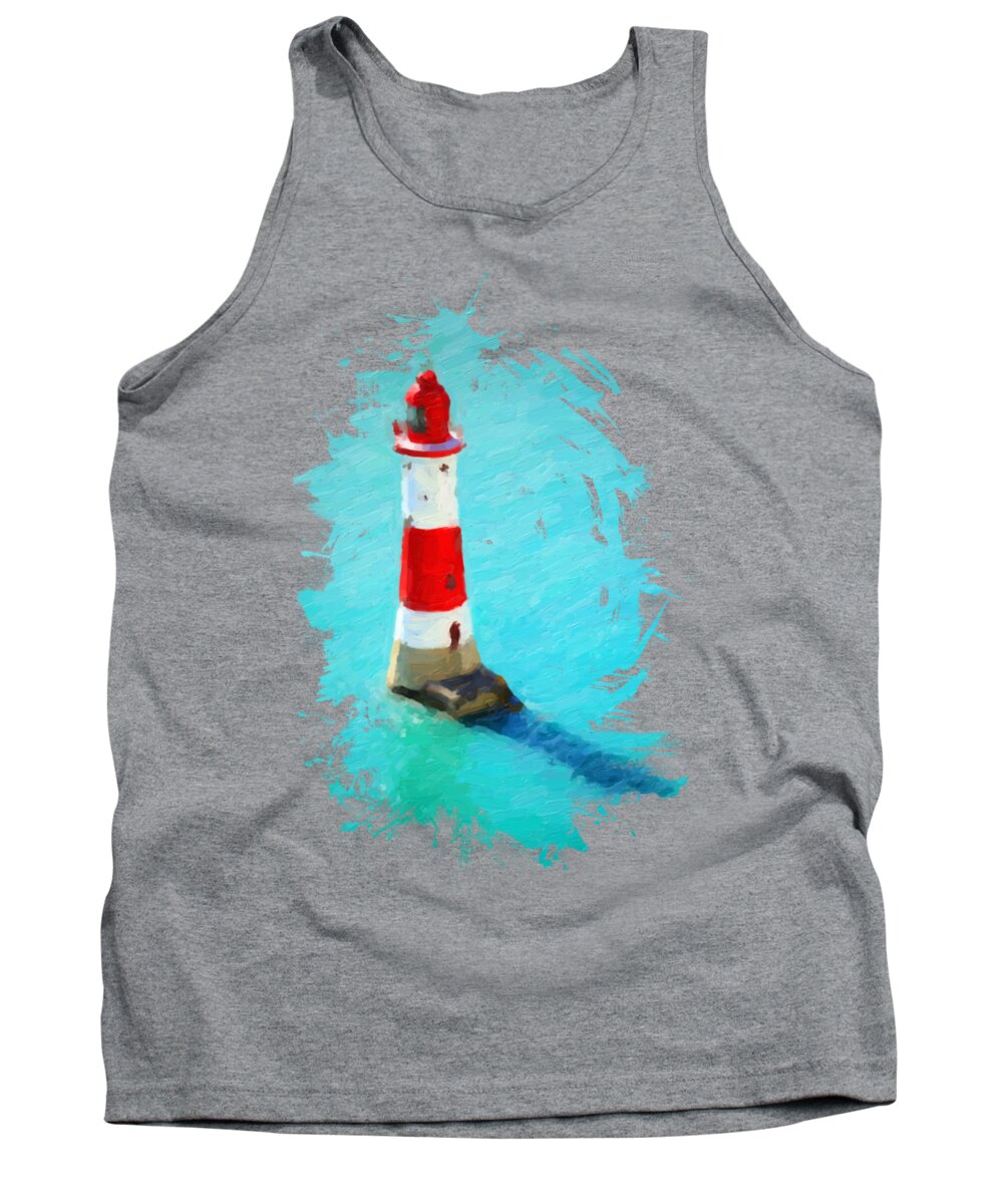 'lighthouses And Beacons' Collection By Serge Averbukh Tank Top featuring the digital art Lighthouse No.4 by Serge Averbukh