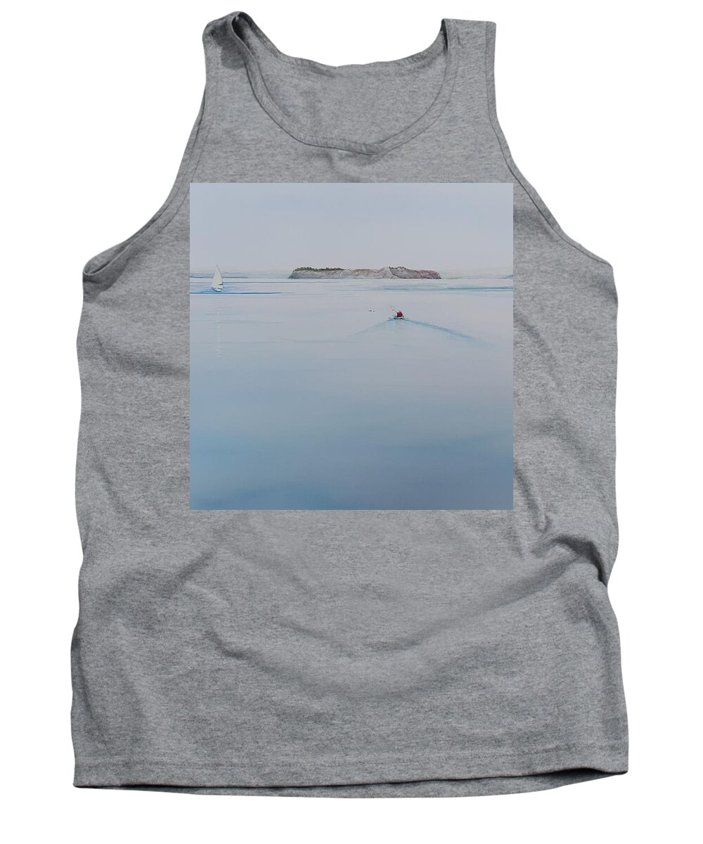 Pacific Northwest Tank Top featuring the painting Like Glass by Lisa Debaets