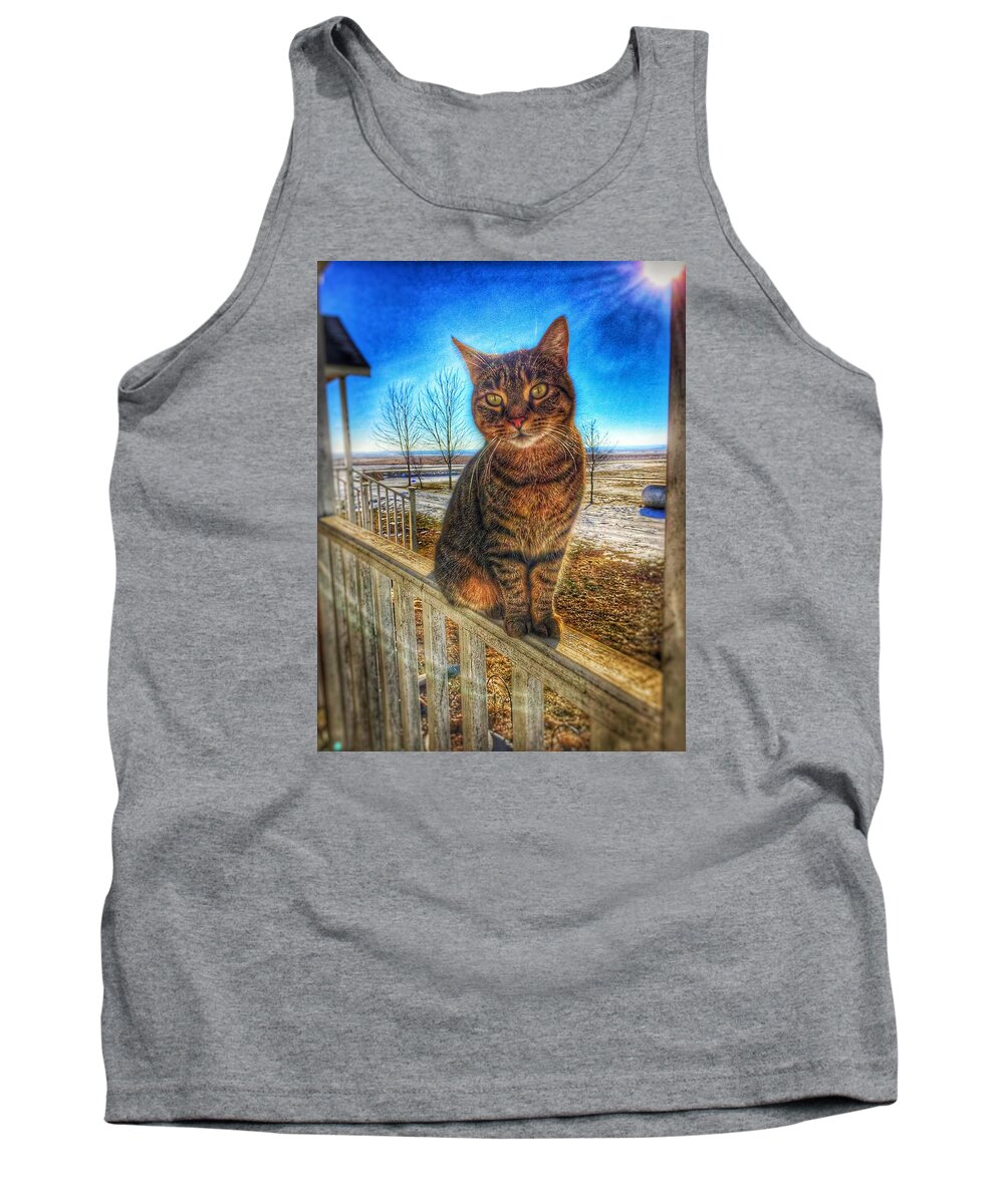 Tabby Tank Top featuring the photograph Lily of the Farm by Jame Hayes