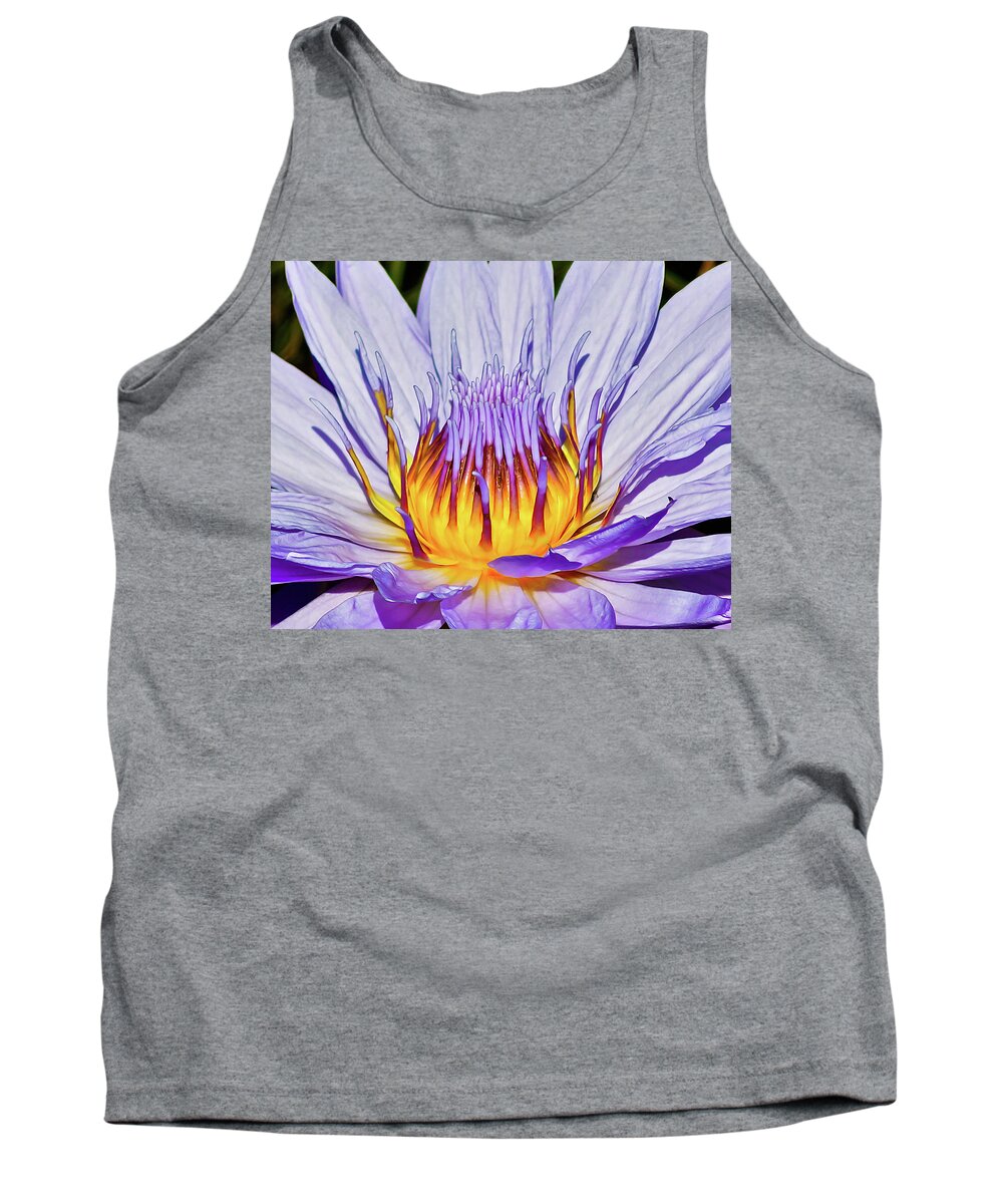 Flower Tank Top featuring the photograph Lily on Fire by Joe Kopp