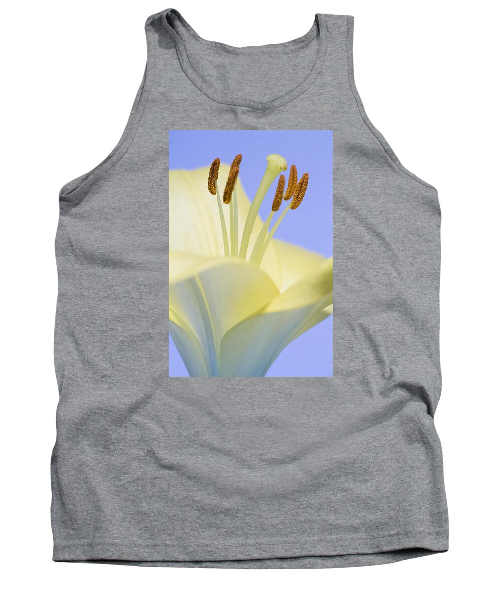 Lily Tank Top featuring the photograph Lily Stamens by Diane Fifield
