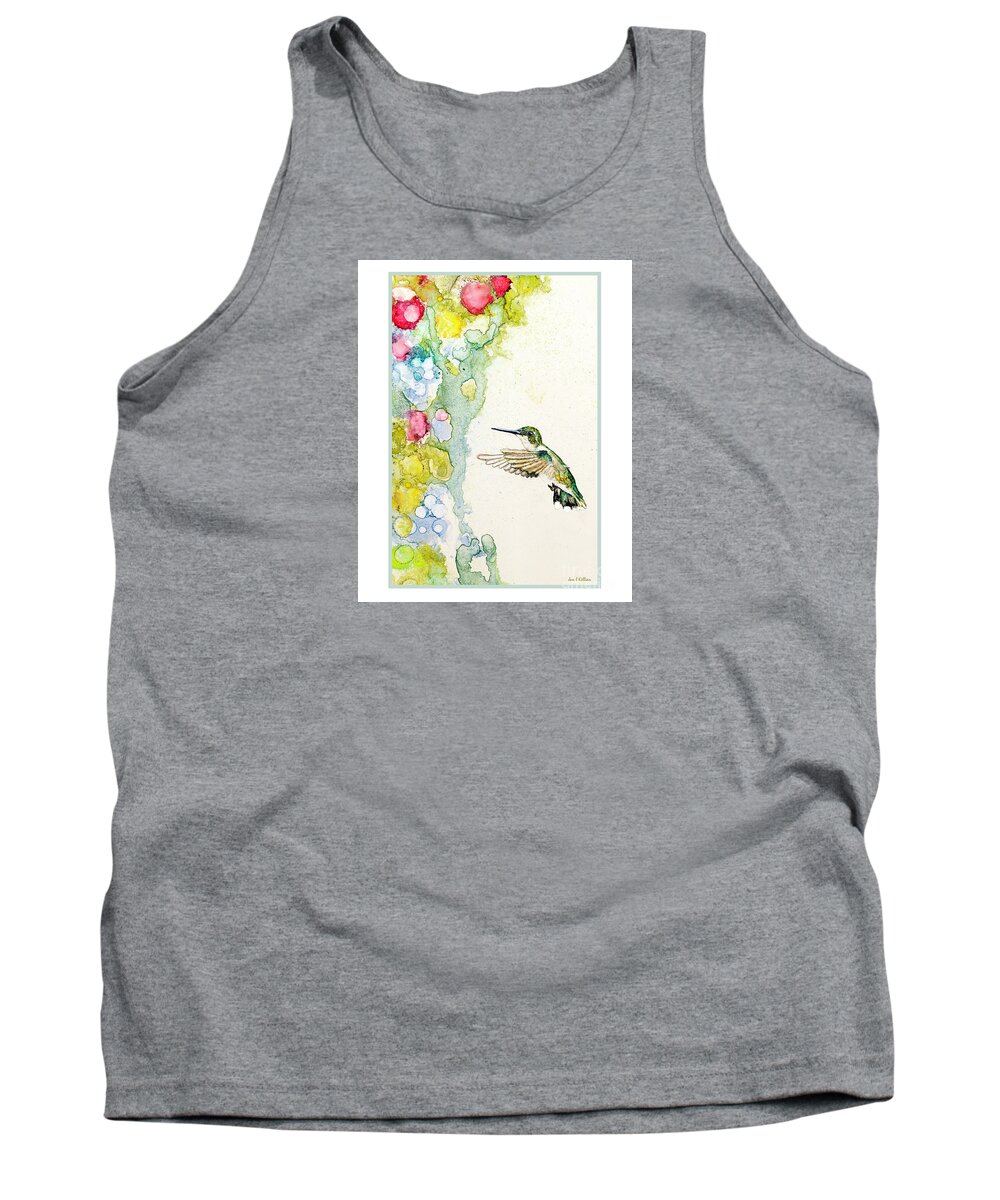 Alcohol Ink Tank Top featuring the painting Little Girl by Jan Killian