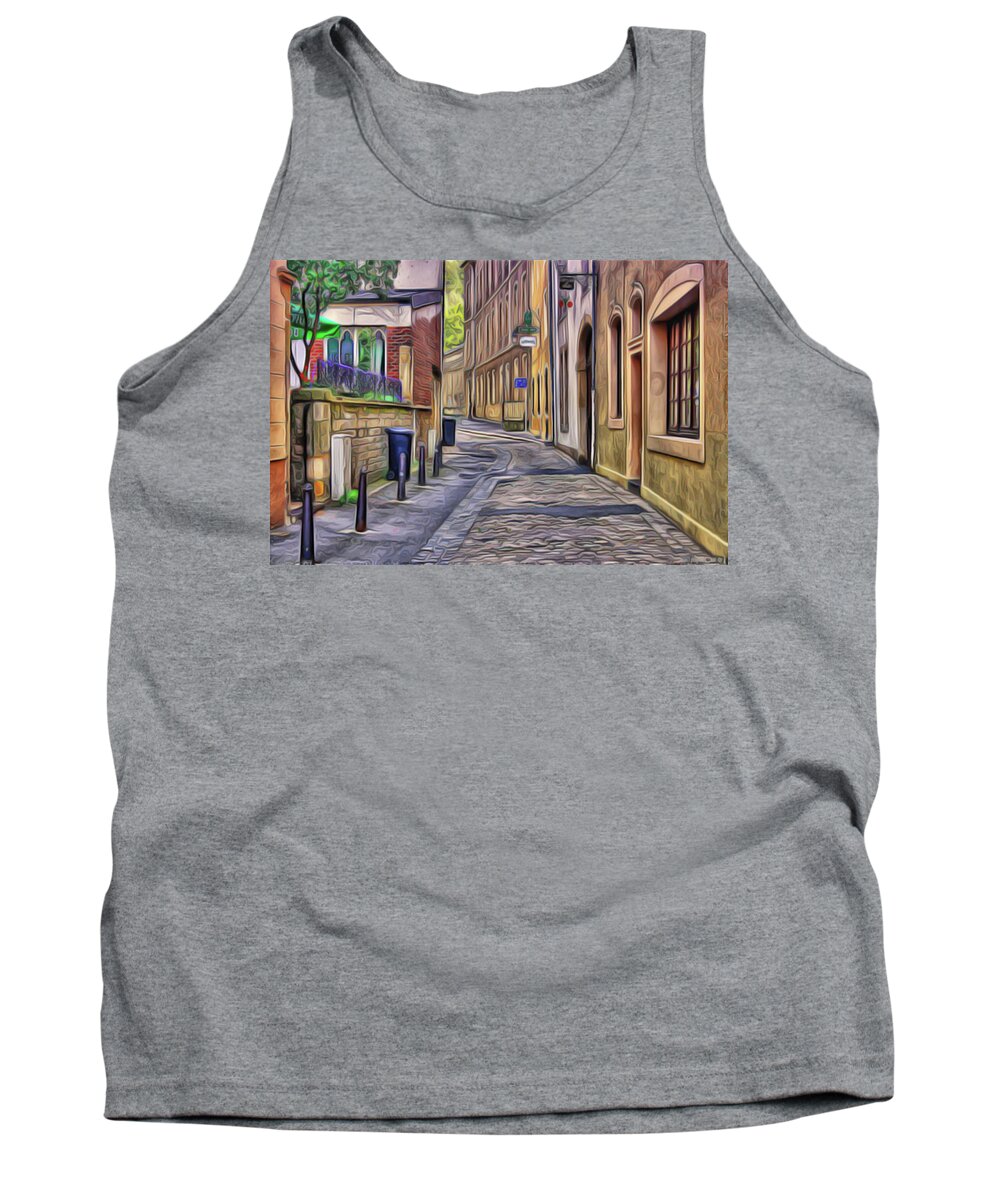Village Tank Top featuring the painting Little Village by Harry Warrick