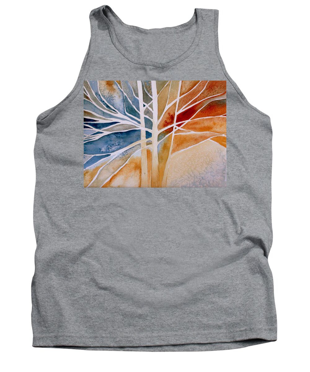 Watercolor Tank Top featuring the painting Lives Intertwined 2 by Julie Lueders 