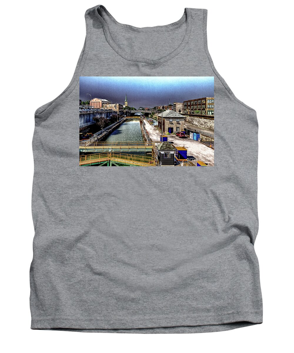 Lockport Tank Top featuring the photograph Lockport Canal Locks by William Norton