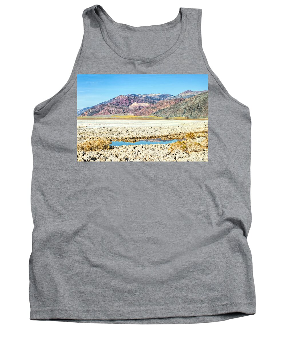 Death Valley Tank Top featuring the photograph Lone Pool by Rick Wicker
