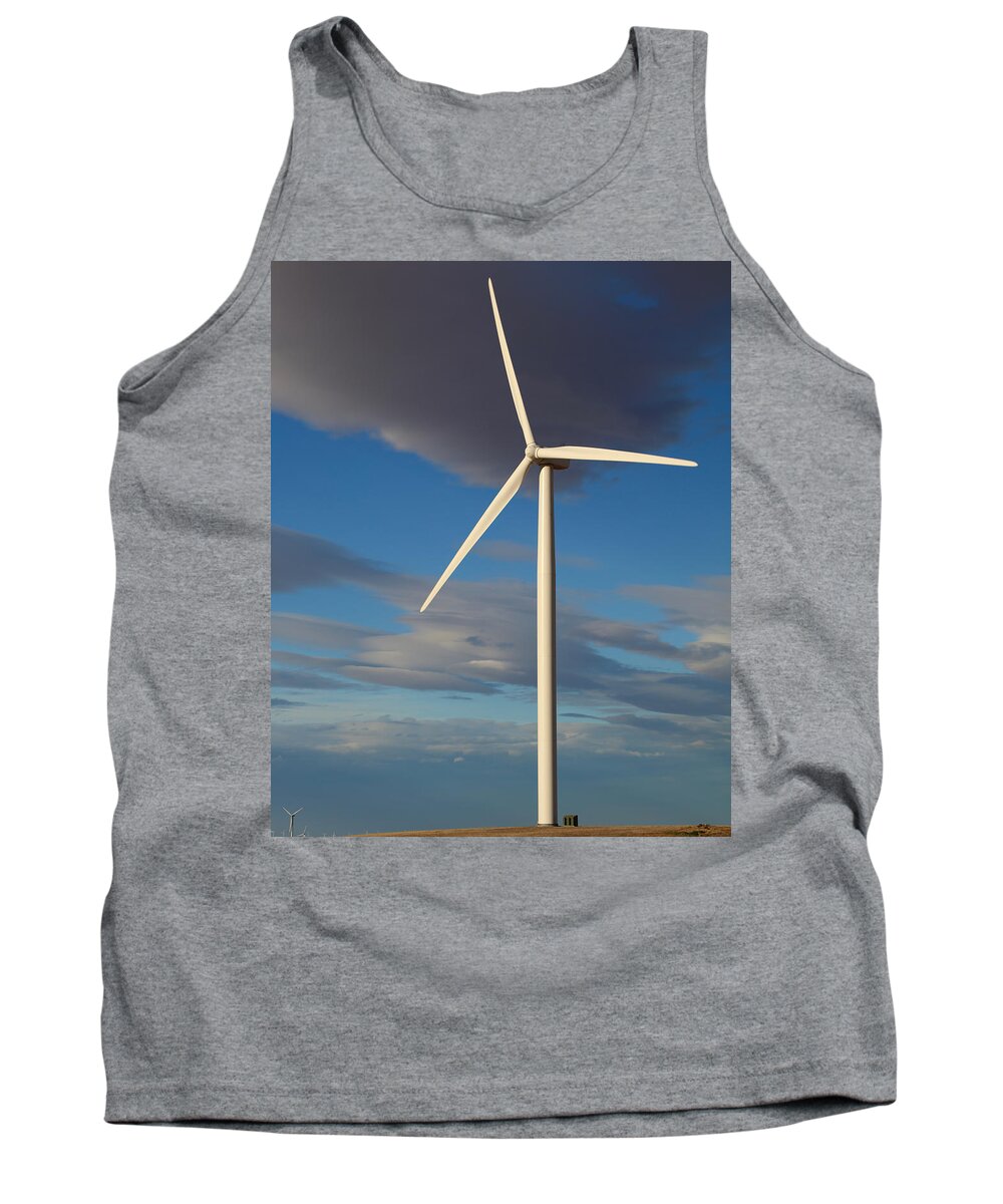 Wind Tank Top featuring the photograph Lone Turbine by Todd Kreuter