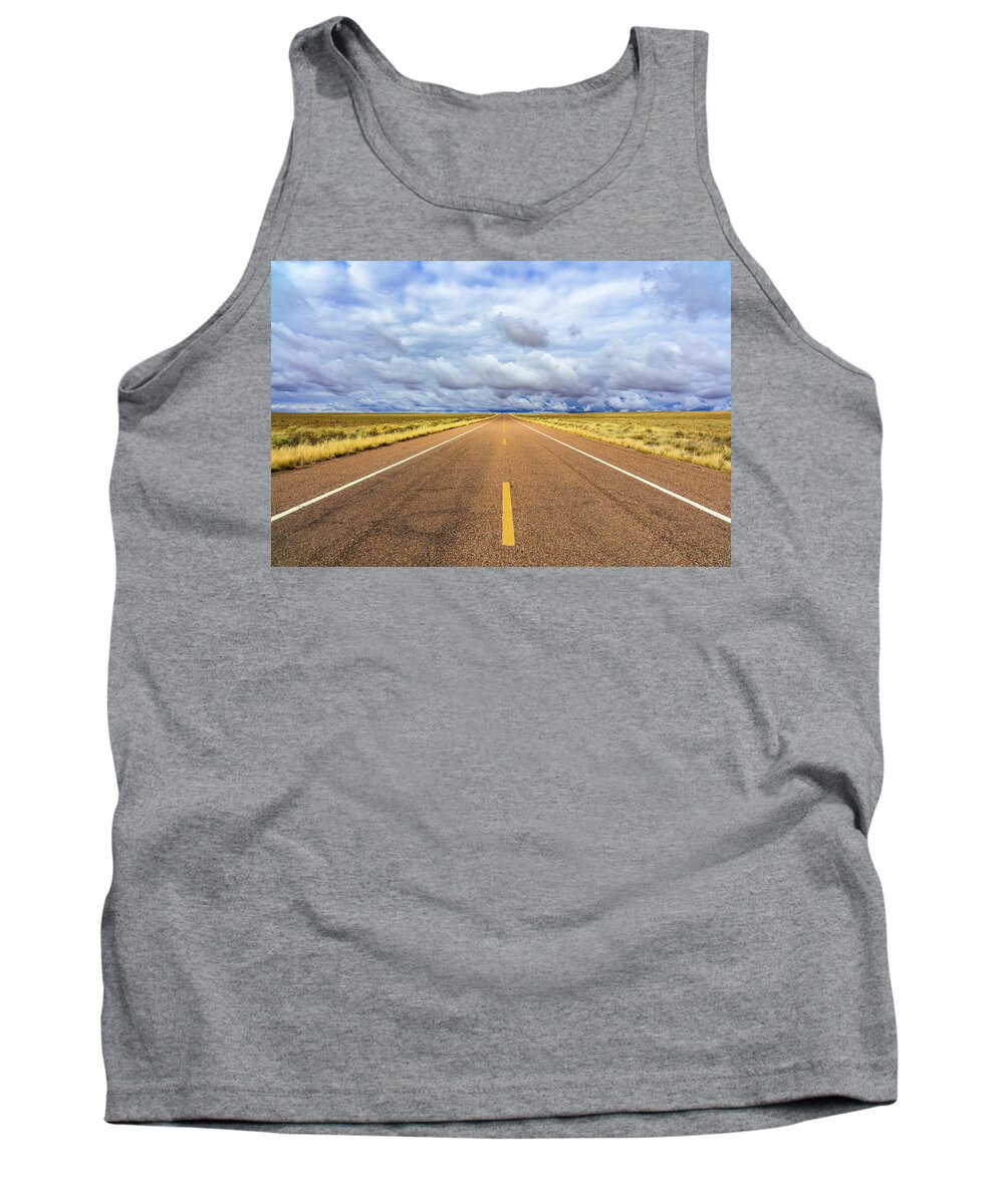 Arizona Tank Top featuring the photograph Lonely Arizona Highway by Raul Rodriguez