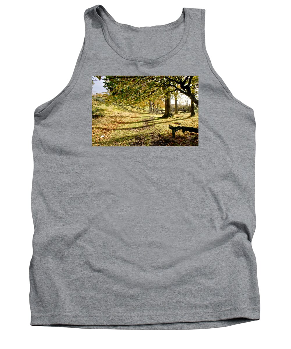 Scotland Tank Top featuring the photograph Long shadows of the afternoon by Elena Perelman