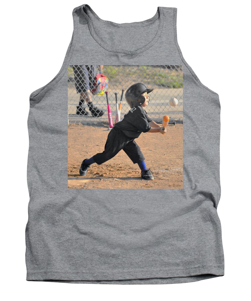 Baseball Tank Top featuring the photograph Look Pa Eyes Closed by Richard Omura
