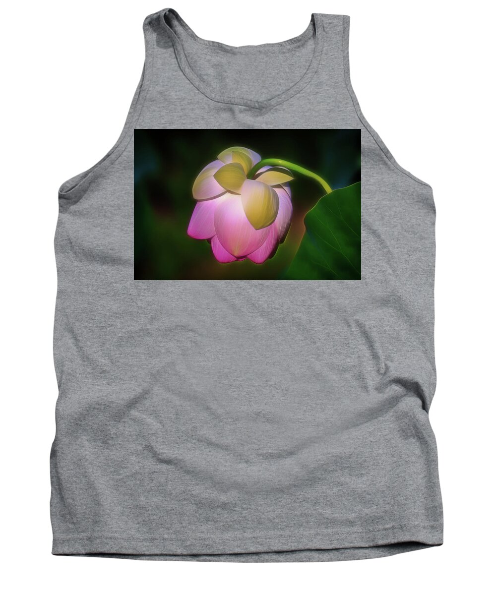 Flora Tank Top featuring the photograph Lotus, Upside Down by Cindy Lark Hartman