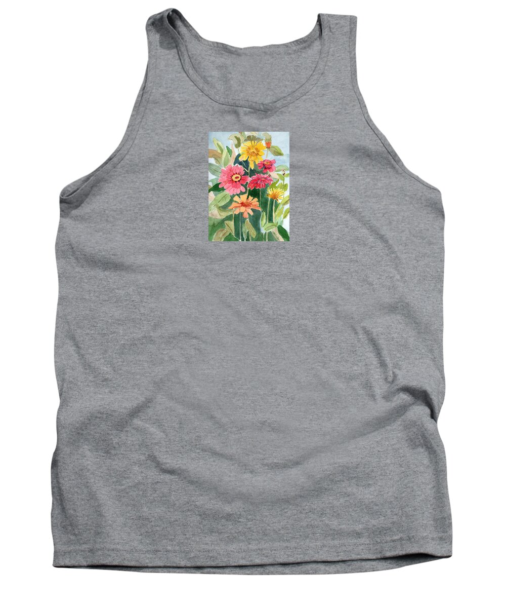 Flowers Tank Top featuring the painting Lovely Flowers by Marsha Karle