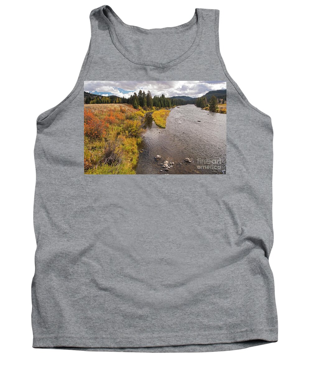 Madison River Tank Top featuring the photograph Madison River by Cindy Murphy - NightVisions