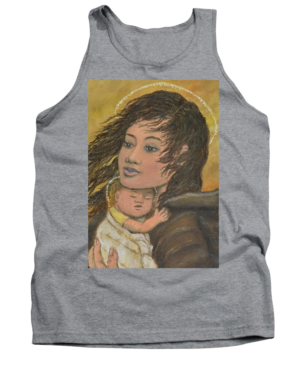 Madonna Tank Top featuring the painting Madonna of the Prairie Wind by Kathleen McDermott