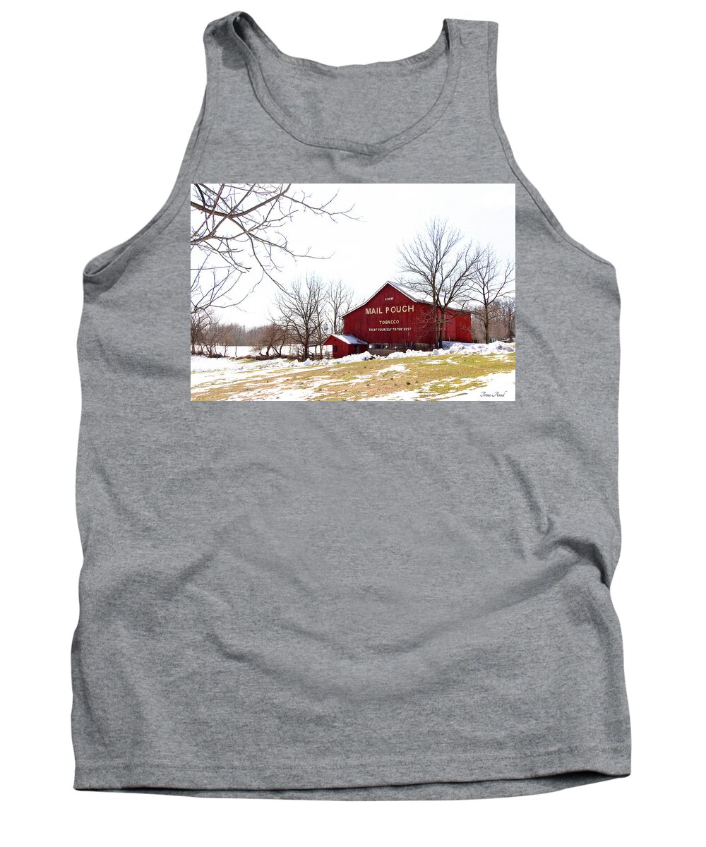 Barns Tank Top featuring the photograph Mail Pouch Tobacco Barn by Trina Ansel