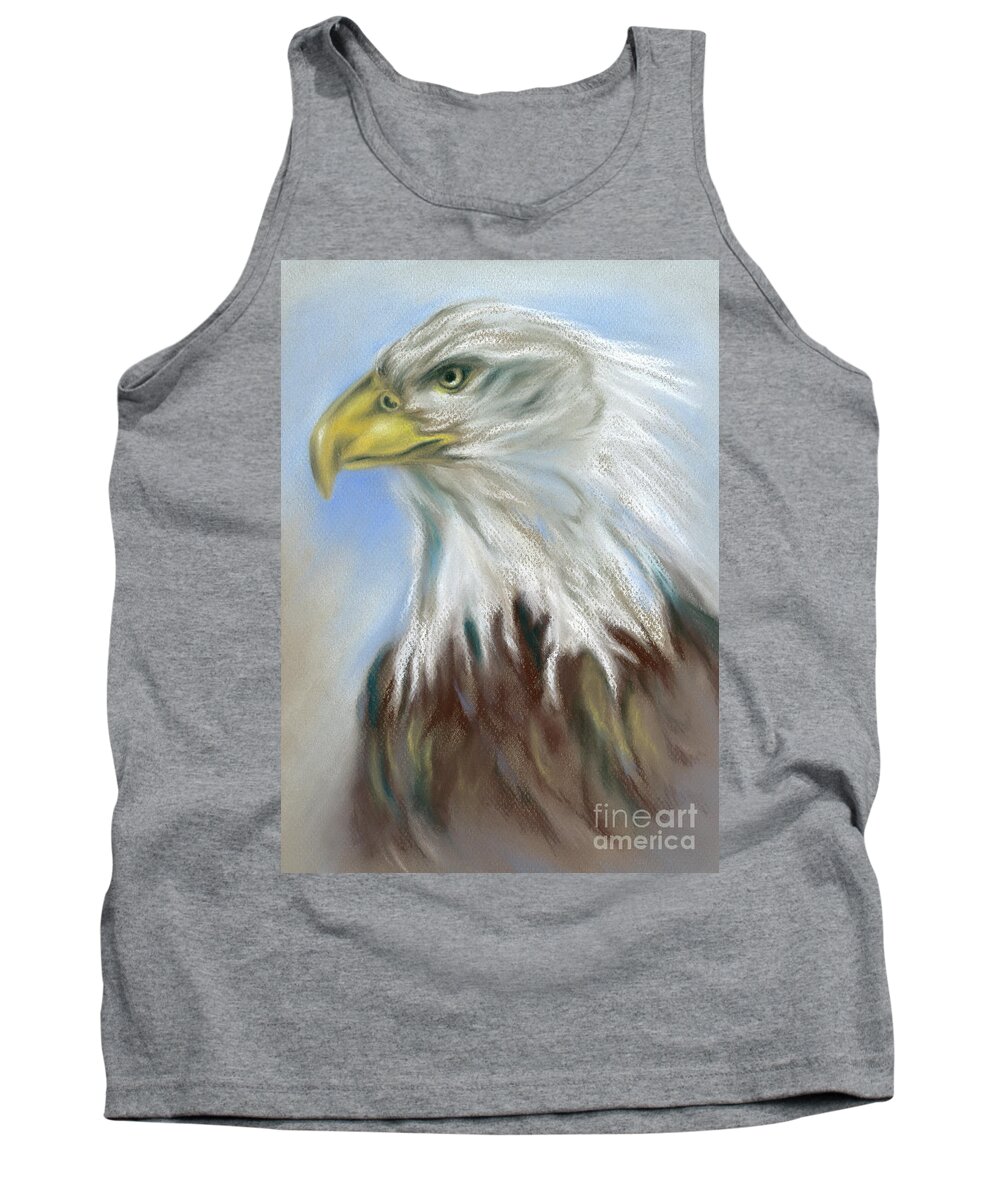Bird Tank Top featuring the painting Majestic Bald Eagle by MM Anderson
