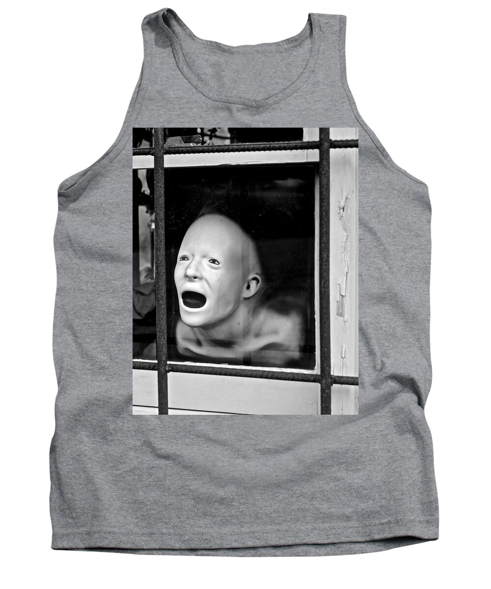 Black & White Photo Tank Top featuring the photograph Make me Wanna Holler by Mike Reilly