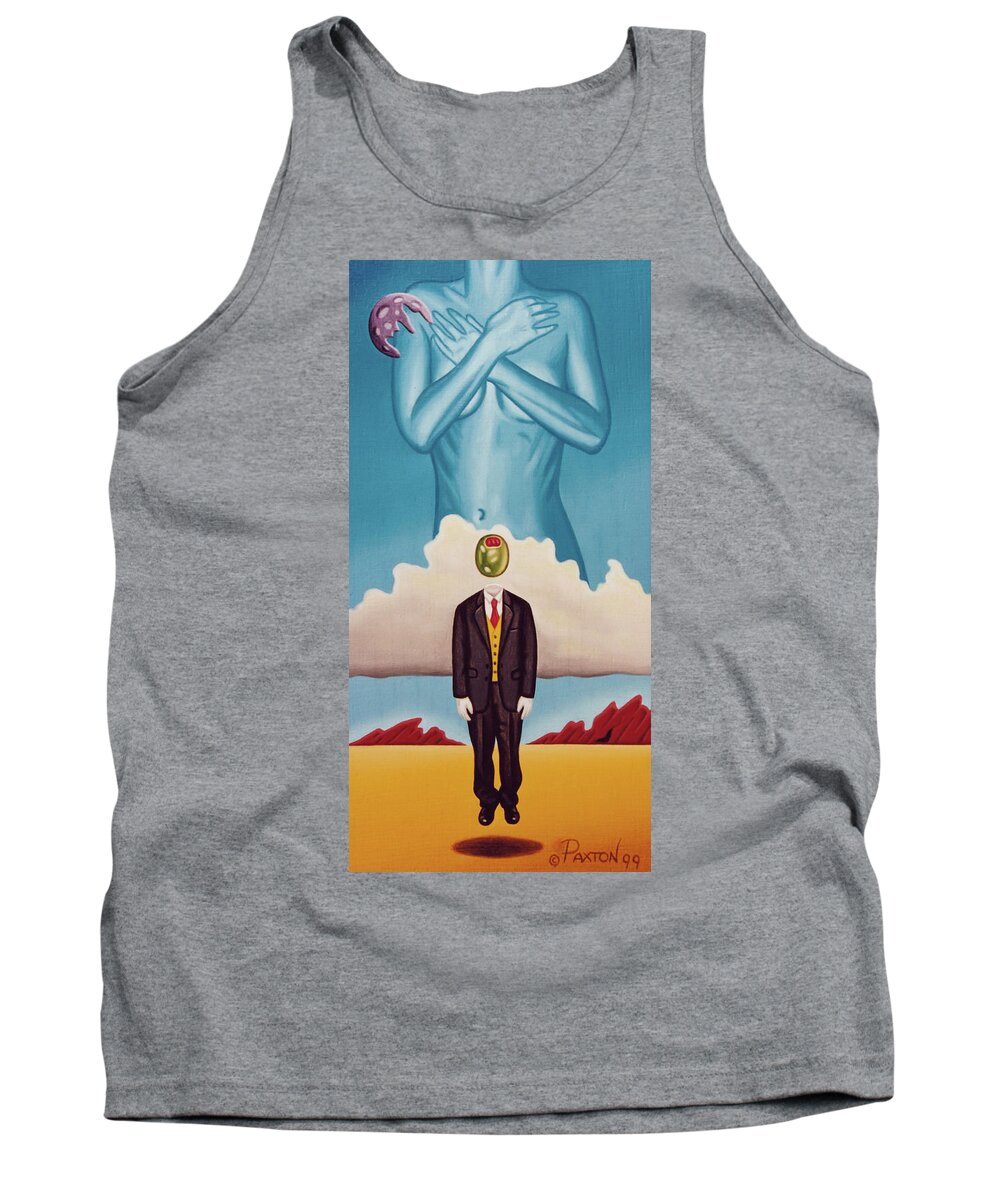  Tank Top featuring the painting Man Dreaming of Woman by Paxton Mobley