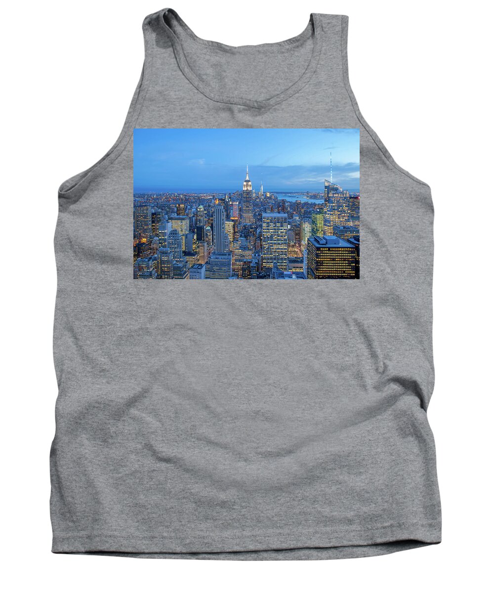 Empire State Building Tank Top featuring the photograph Manhattan Skyline New York City by Az Jackson