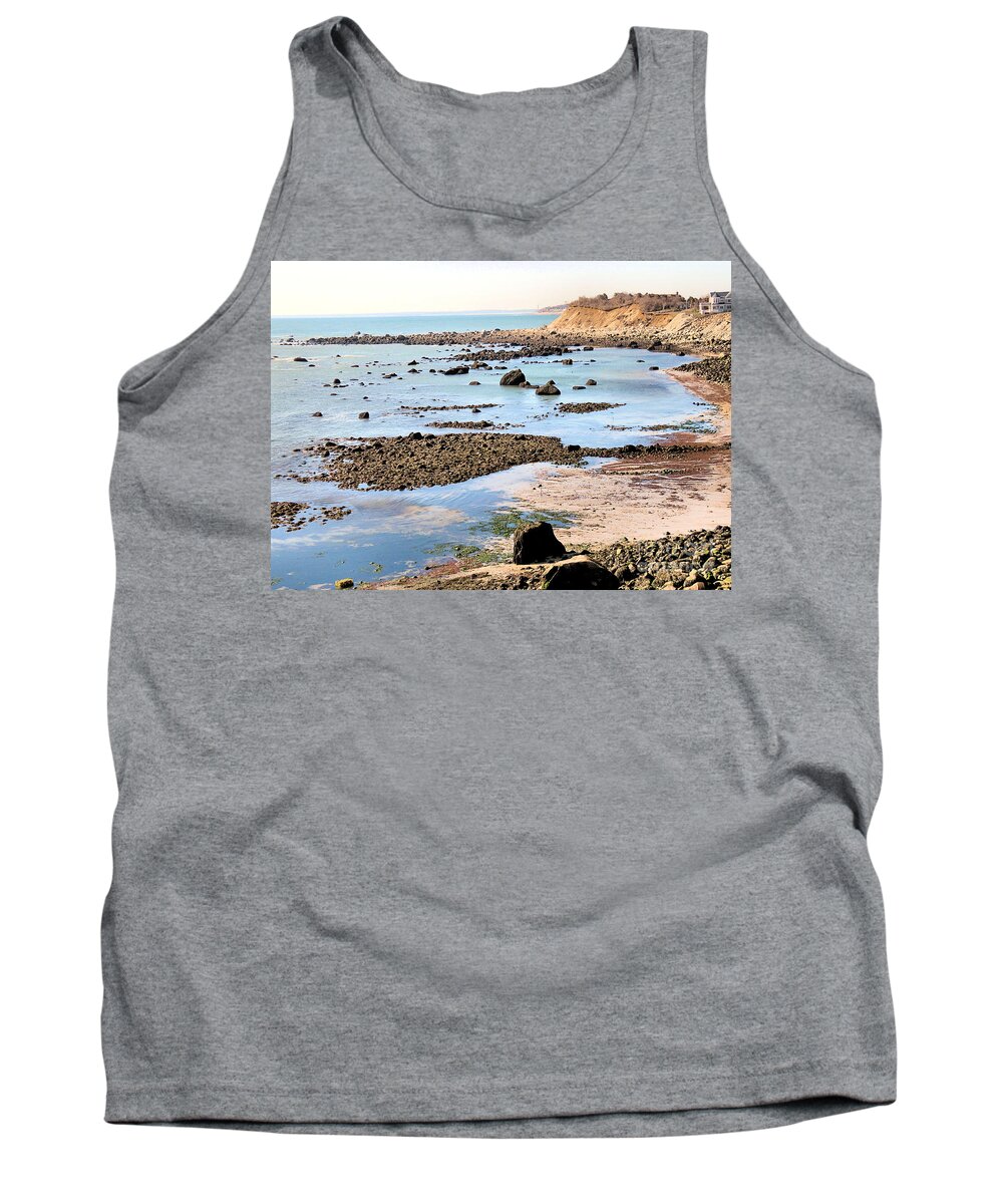 Manomet Tank Top featuring the photograph Manomet Bluffs by Janice Drew