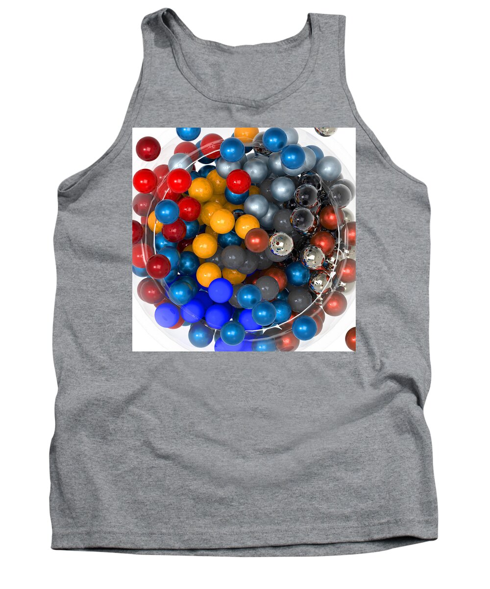 Abstract Tank Top featuring the digital art Marbles at rest by William Ladson