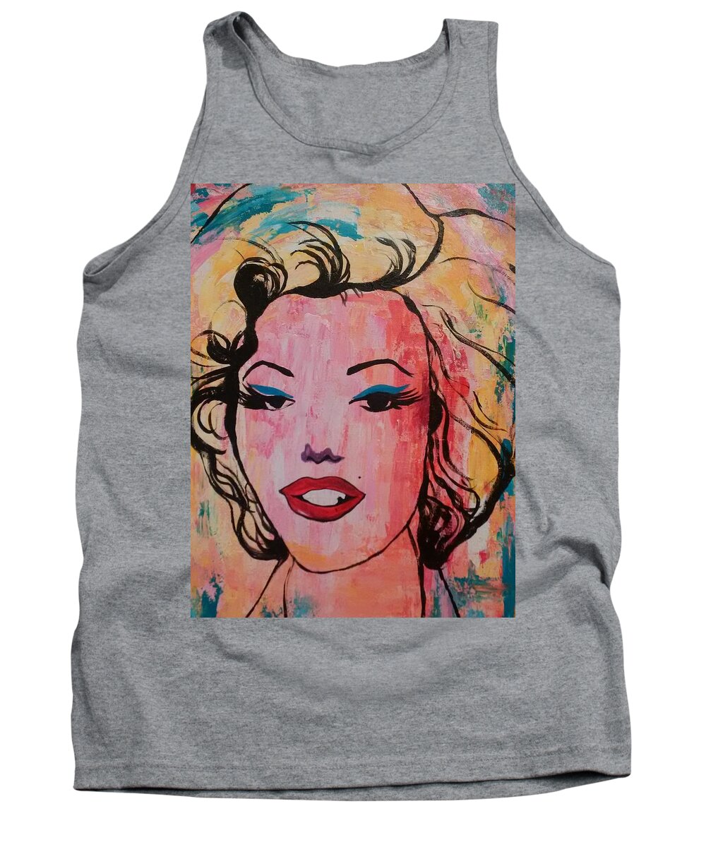 Marilyn Munroe Tank Top featuring the painting Marilyn by Lynne McQueen