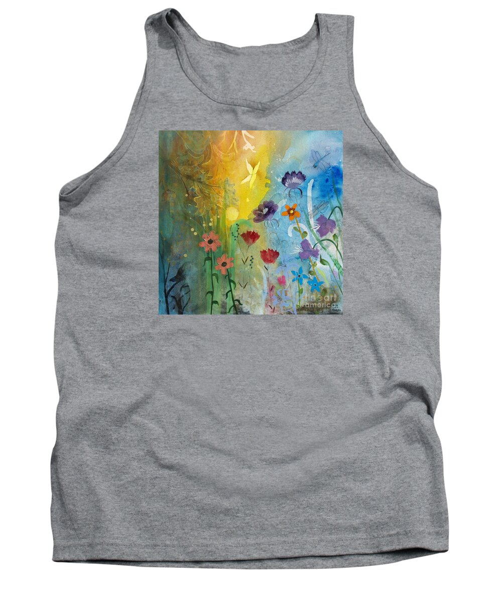 Mariposa Tank Top featuring the painting Mariposa by Robin Pedrero