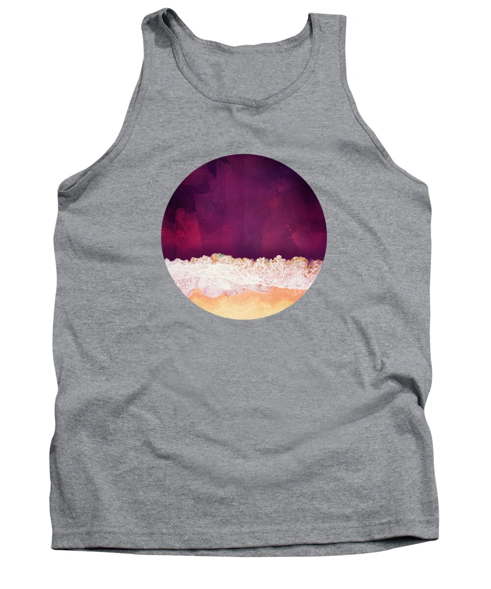Maroon Tank Top featuring the photograph Maroon Ocean by Spacefrog Designs
