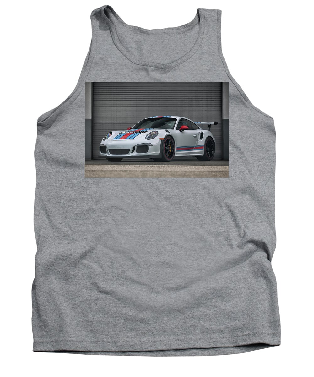 Cars Tank Top featuring the photograph #Martini #Porsche 911 #GT3RS #Print by ItzKirb Photography