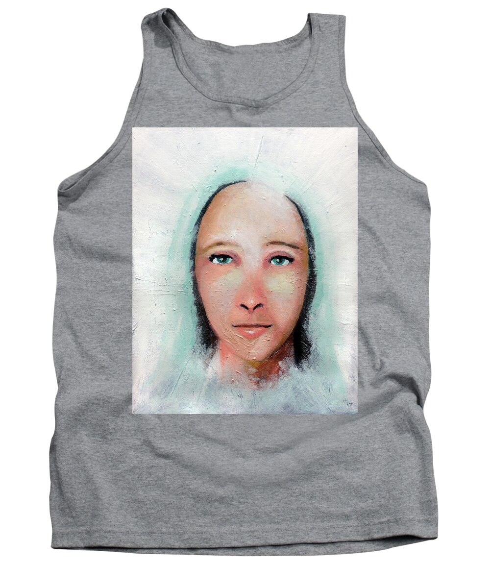 Blessed Virgin Mary Tank Top featuring the painting Mary by Steve Gamba