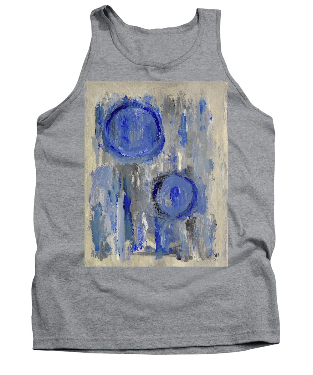 Blue Tank Top featuring the painting Maternal by Victoria Lakes