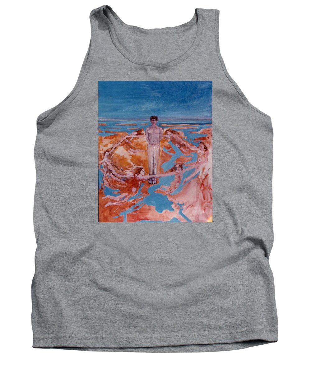 Allegorical Tank Top featuring the painting Me And The Furies by Scott Cumming