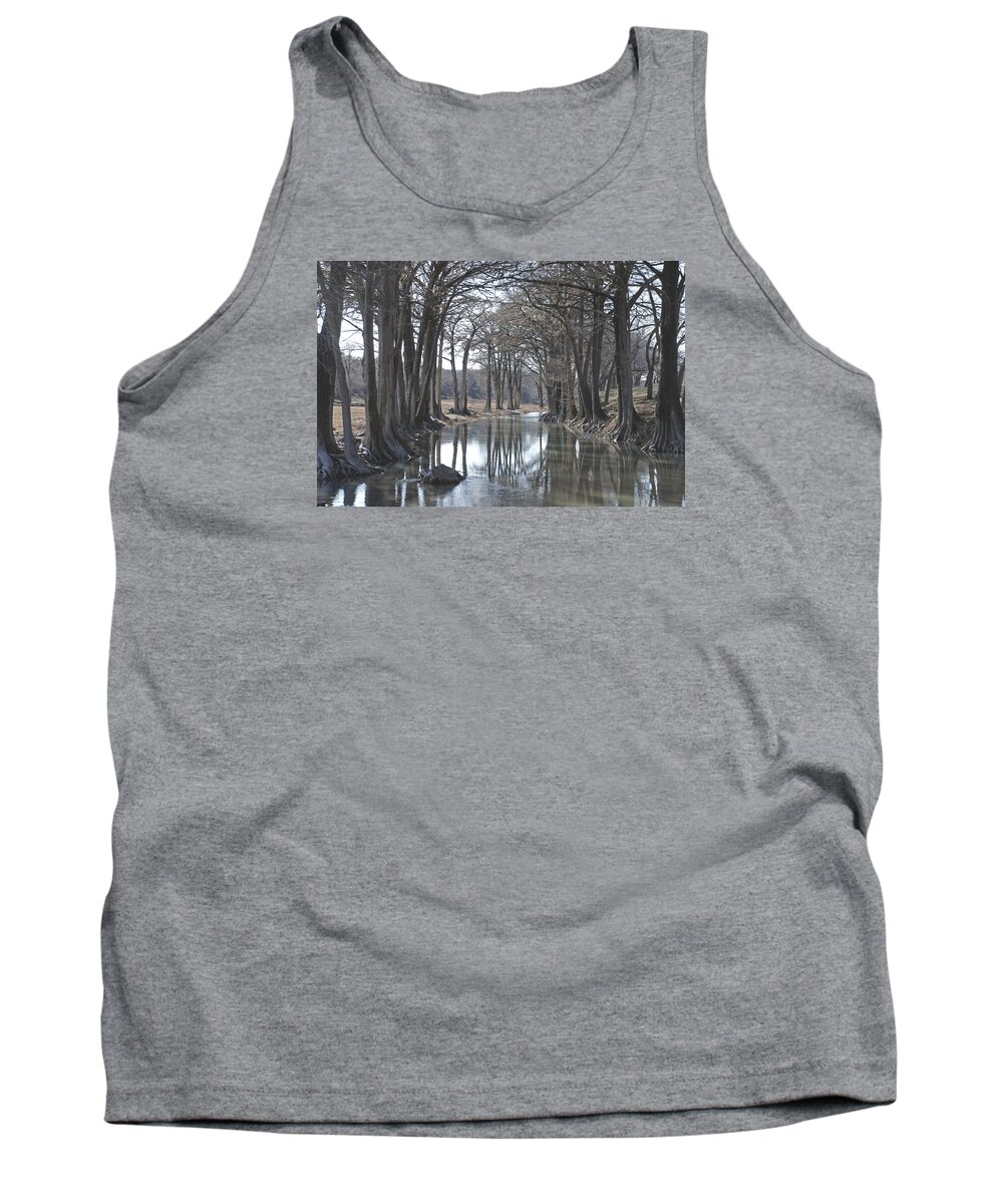 Medina Tank Top featuring the photograph Medina River in Winter by Brian Kinney