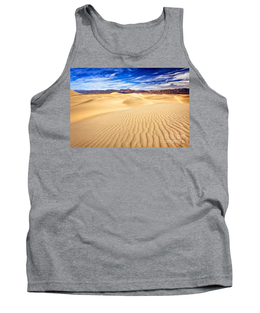 Sand Dunes Tank Top featuring the photograph Mesquite Flat Sand Dunes in Death Valley by Bryan Mullennix