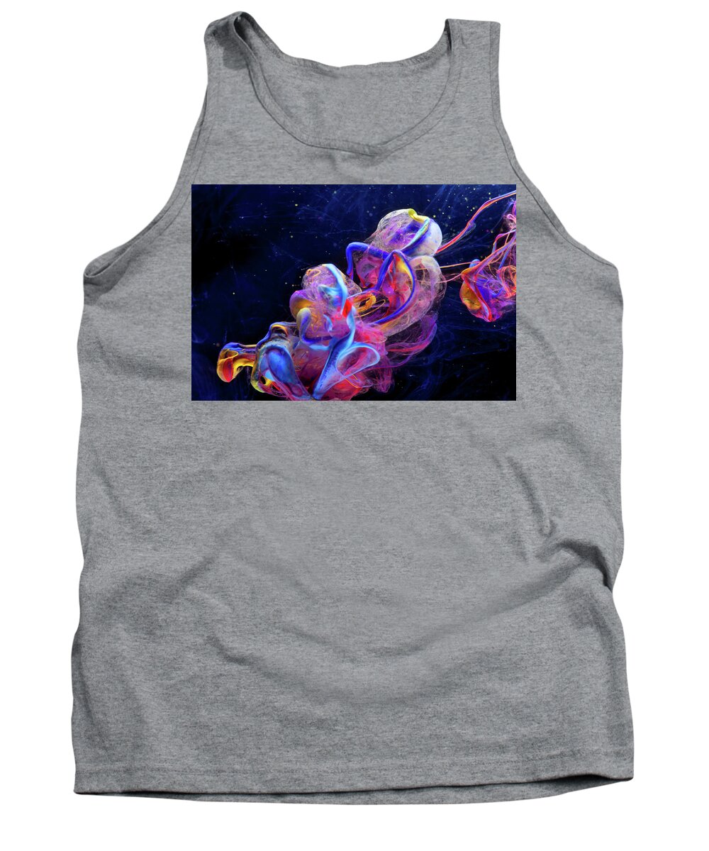Abstract Tank Top featuring the photograph Micro Space - Colorful Abstract Photography by Modern Abstract