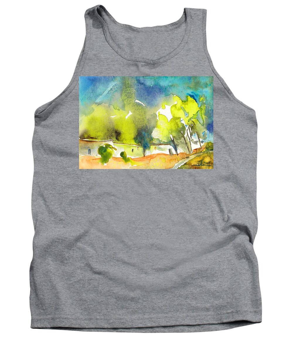 Watercolour Landscape Tank Top featuring the painting Midday 14 by Miki De Goodaboom
