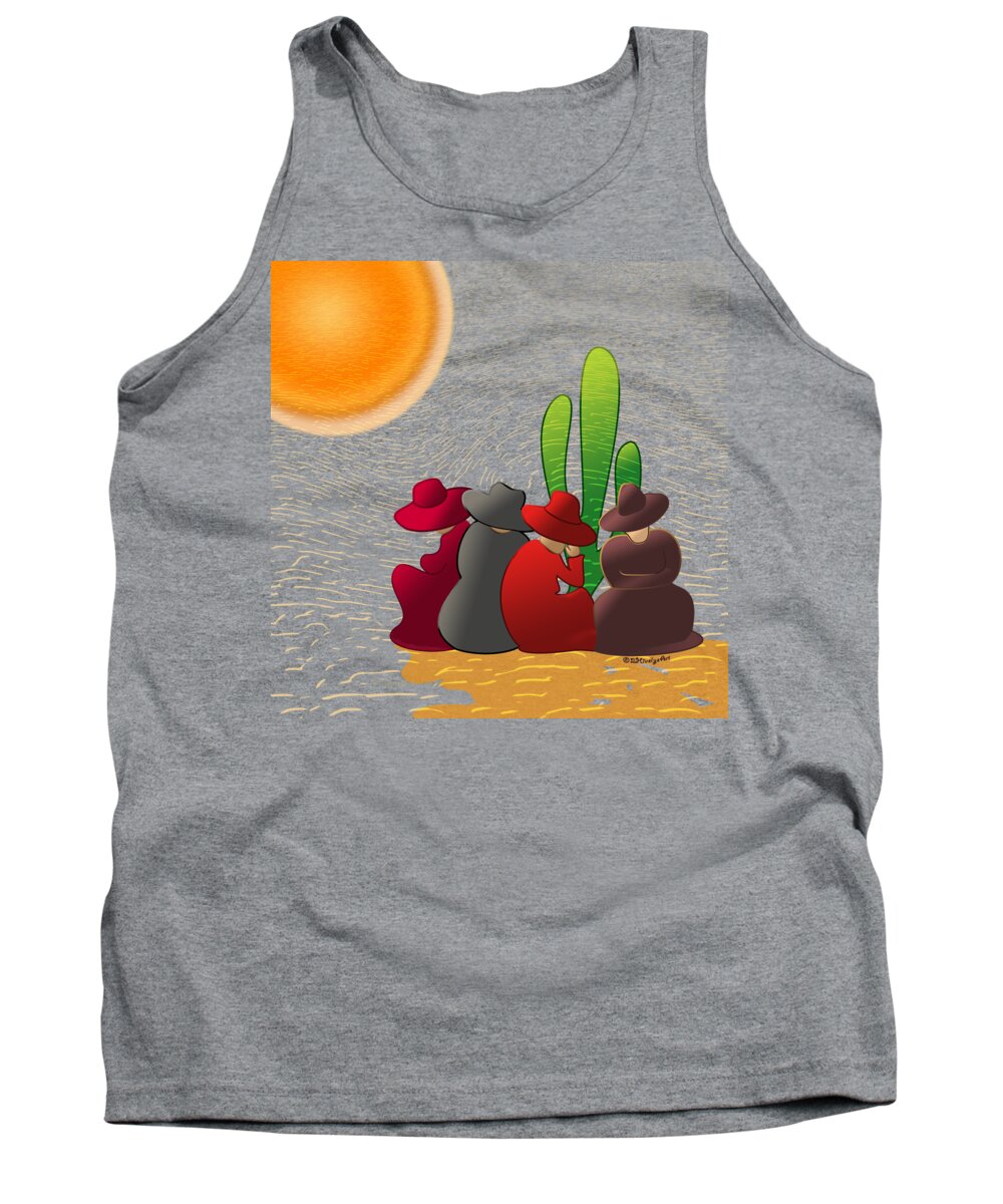 Midday Siesta Tank Top featuring the painting Midday Siesta by Two Hivelys