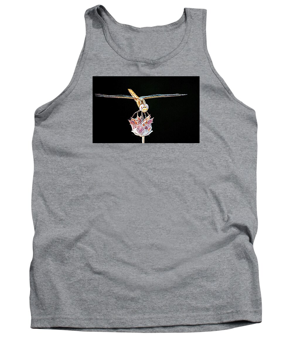 Insect Tank Top featuring the photograph Midnight Landing by AJ Schibig