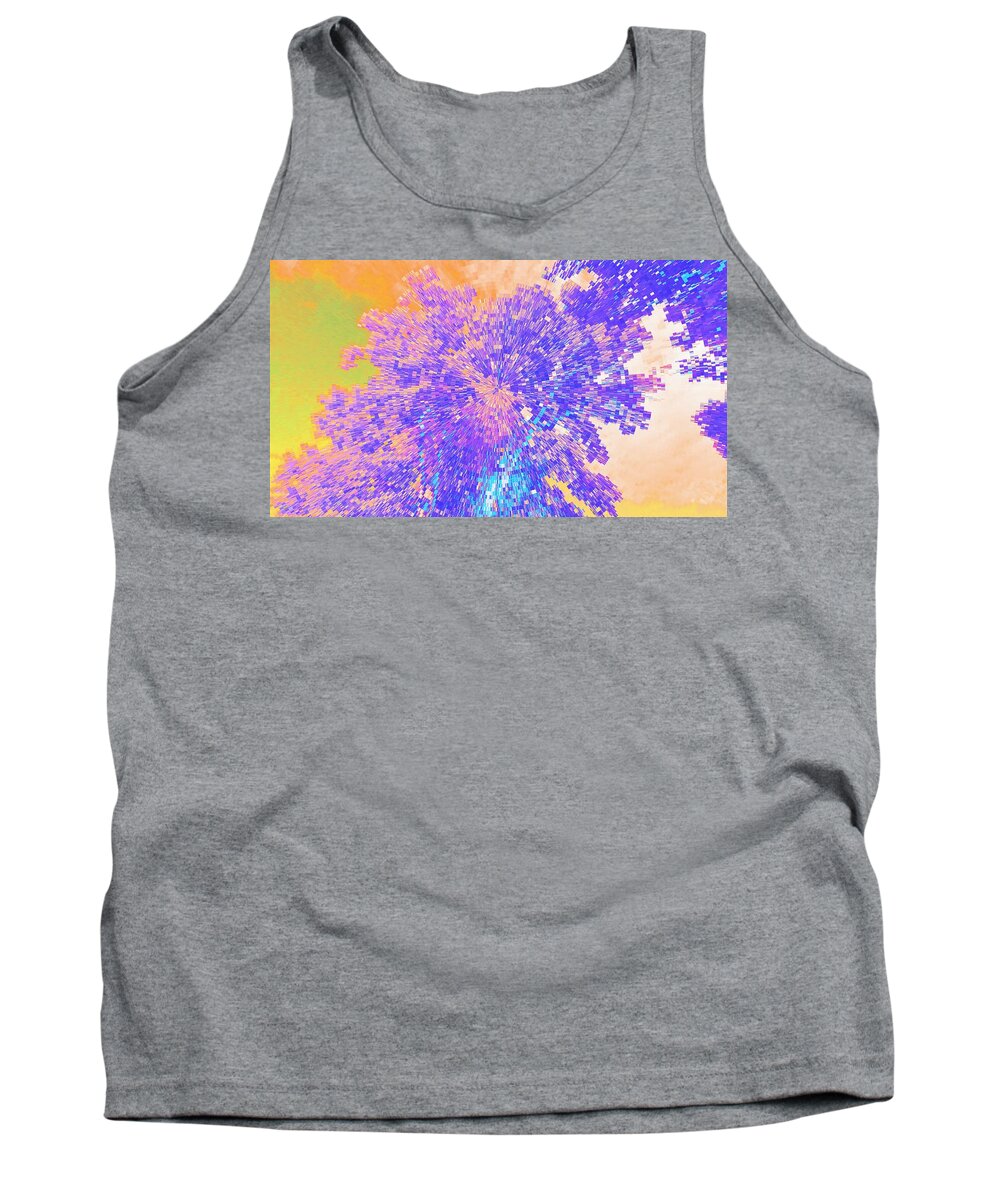 Mighty Oak Abstract Tank Top featuring the mixed media Mighty Oak Abstract by Mike Breau