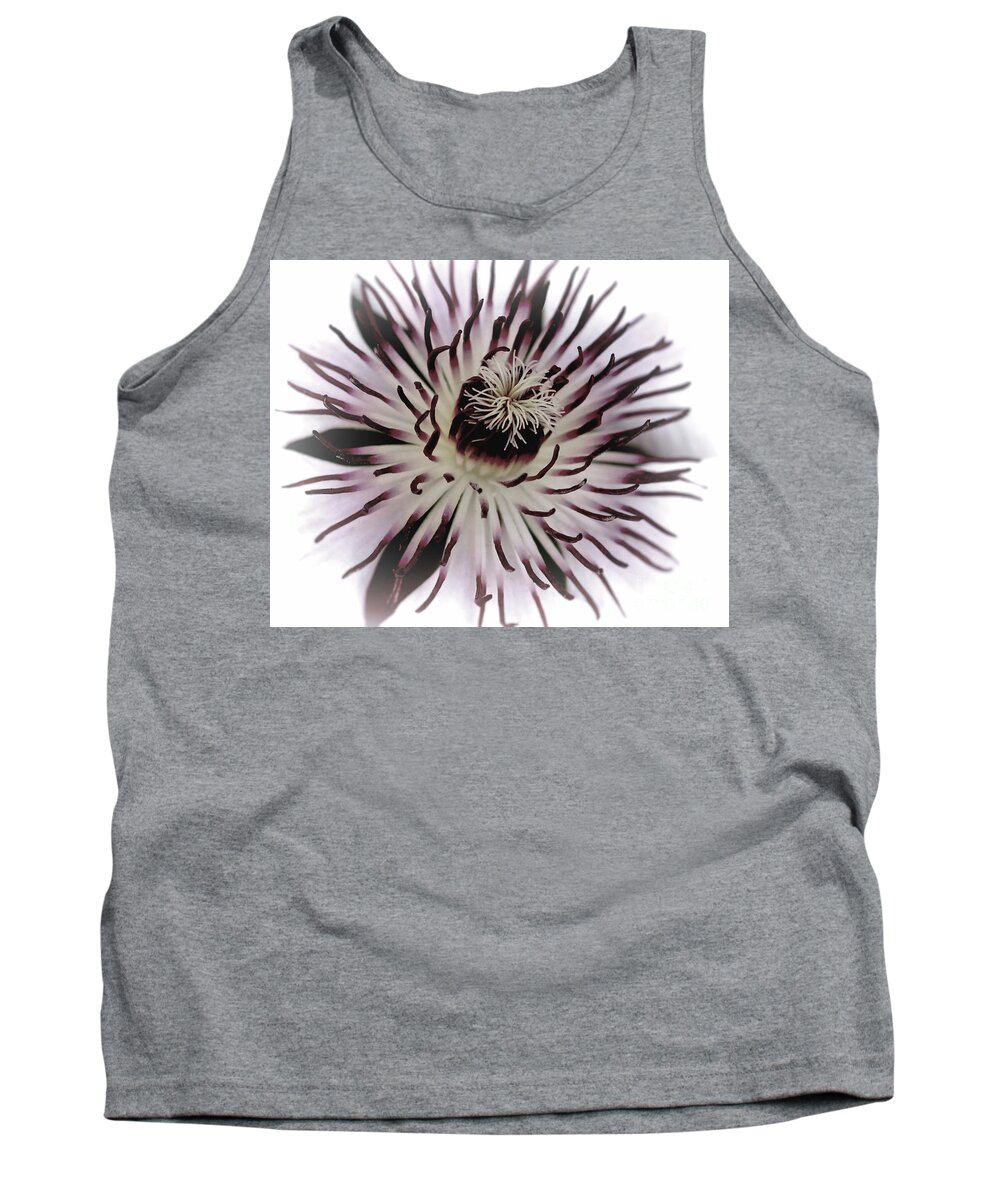 Clematis Tank Top featuring the photograph Milky Clematis by Baggieoldboy