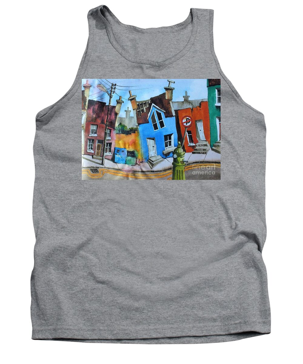  Tank Top featuring the painting Mind the step in Ardgrooom by Val Byrne
