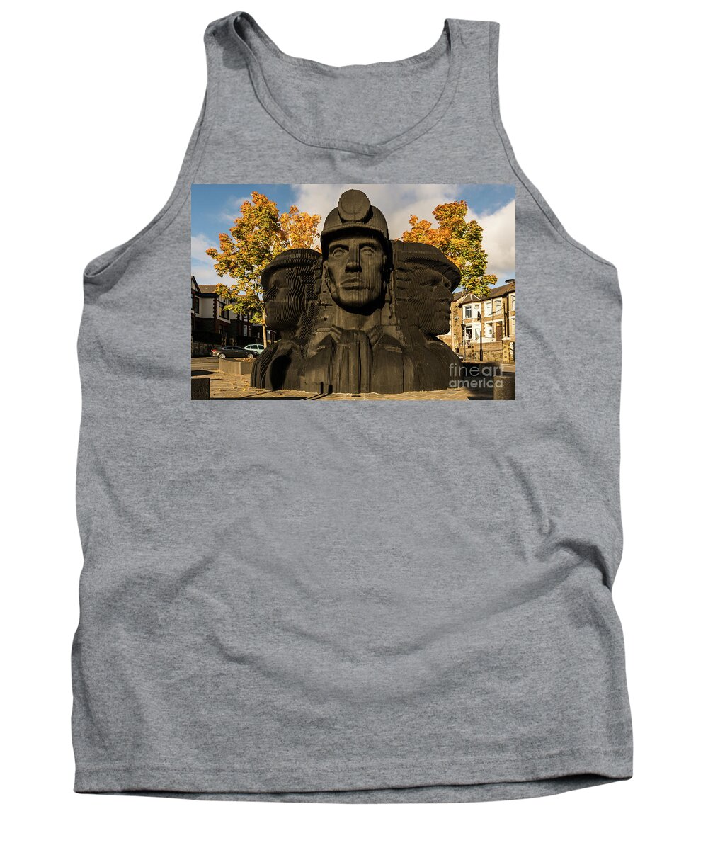 Bargoed Miners Tank Top featuring the photograph Miners In The Autumn by Steve Purnell