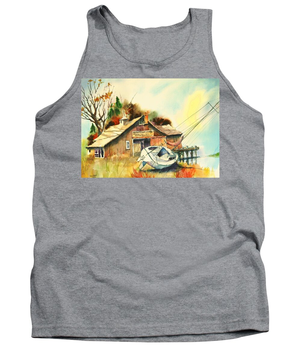 Sailboat Tank Top featuring the painting Miss Behaving by Bobby Walters