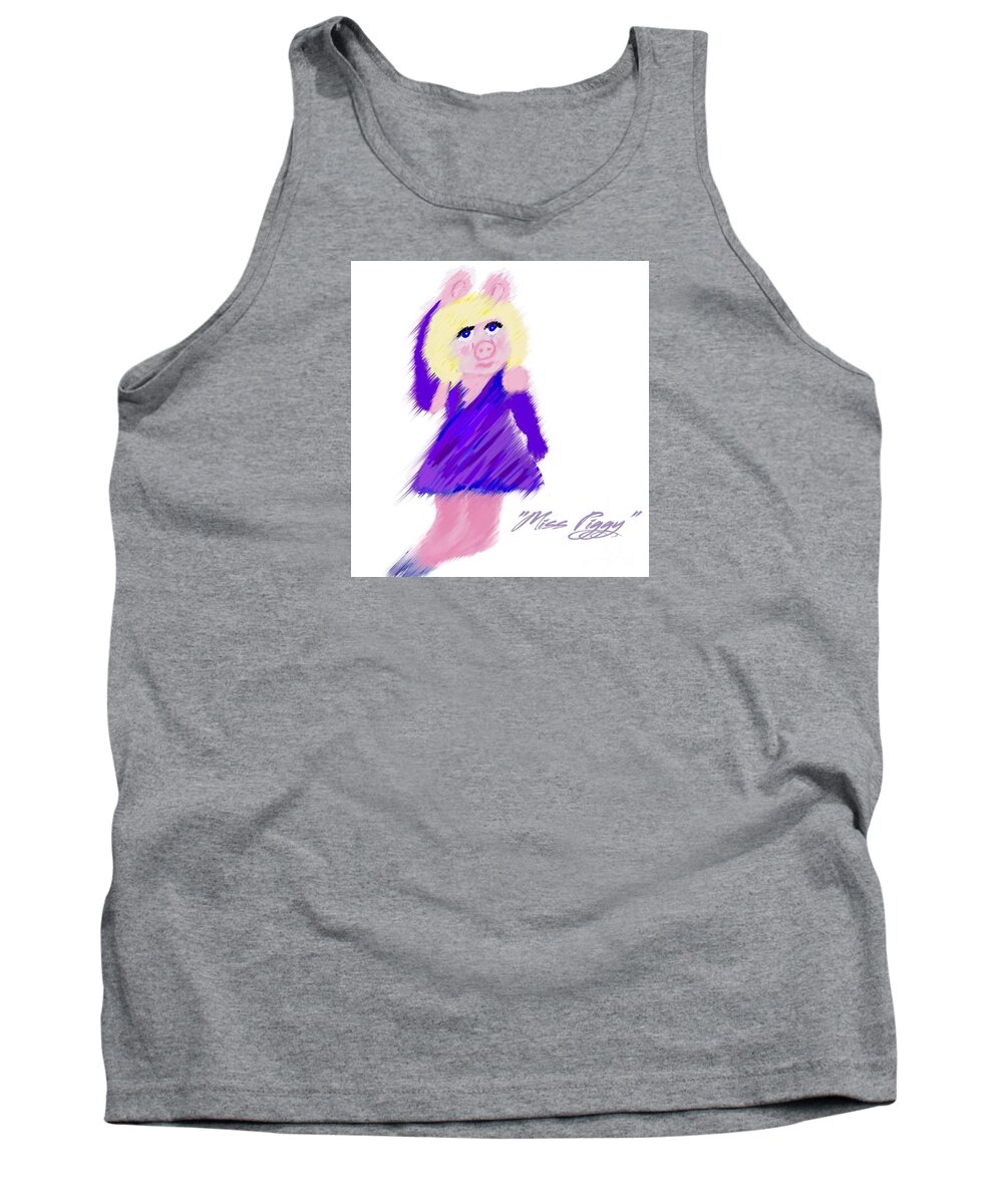 Miss Piggy Tank Top featuring the photograph Miss Piggy by Susan Garren