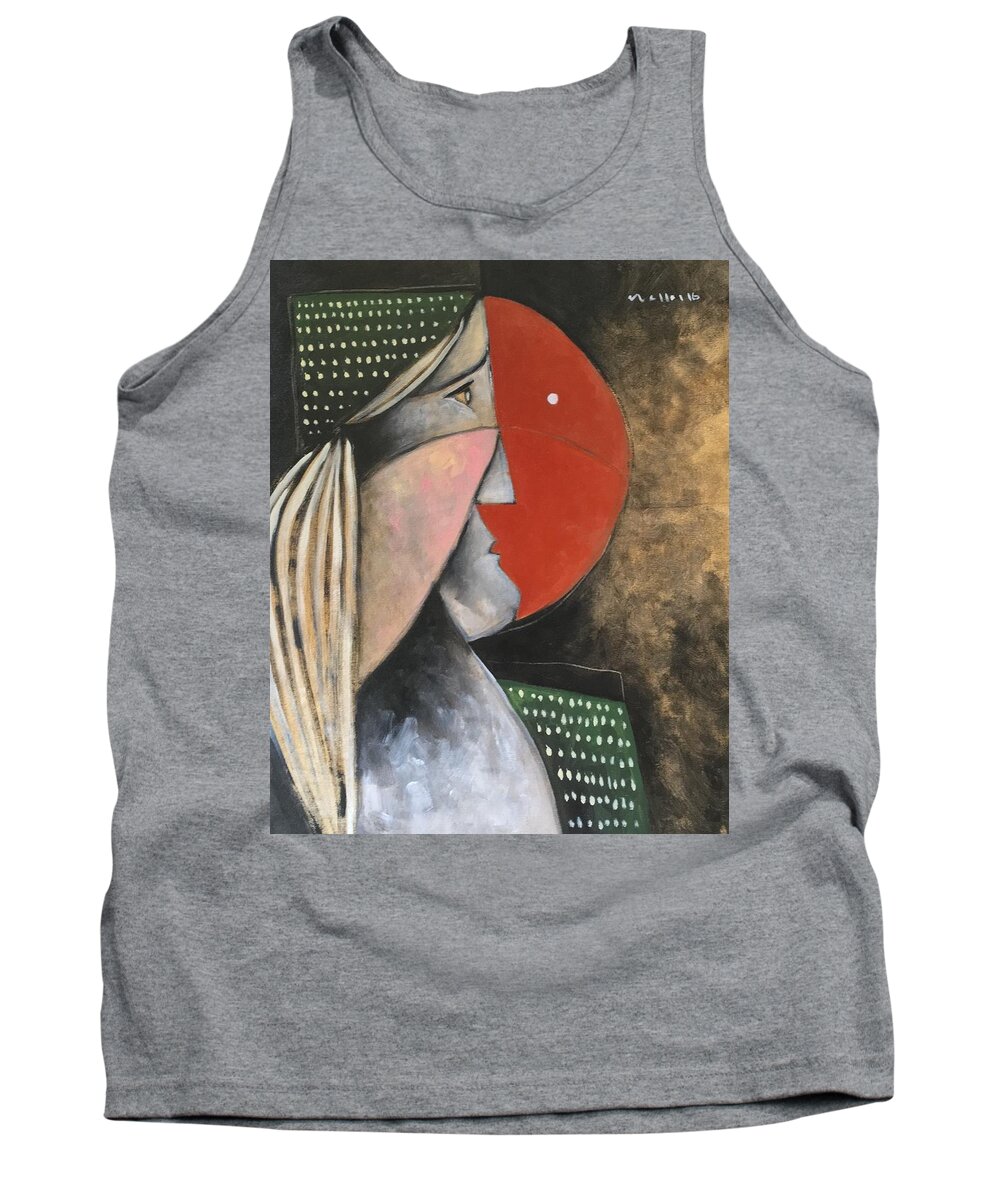  Abstract Tank Top featuring the painting MOMENTS The Thought by Mark M Mellon