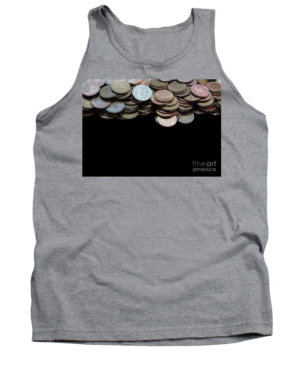 Coins Tank Top featuring the photograph Money Games by Jasna Buncic